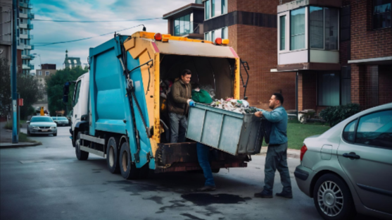 Professional junk removal NYC team from MAC Junk Removal Services clearing a cluttered Manhattan apartment.